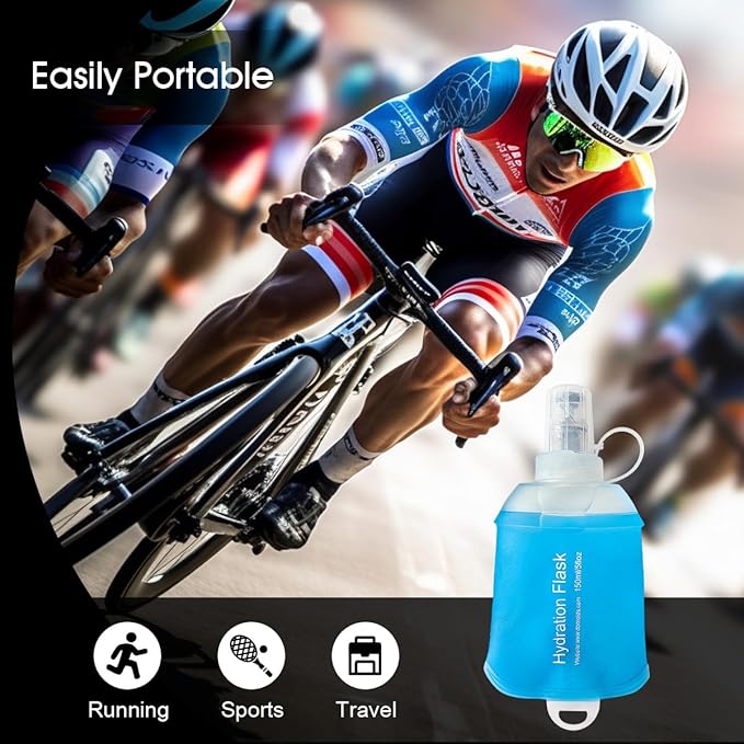WILDREEDS 500ml Soft Flask, TPU Collapsible Soft Water Bottle - Image 6