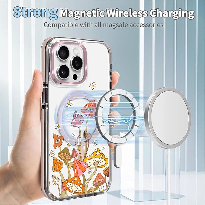 Case for iPhone 14 Pro Max, Retro Mushroom Sunflower Phone Case Design，for - Image 4