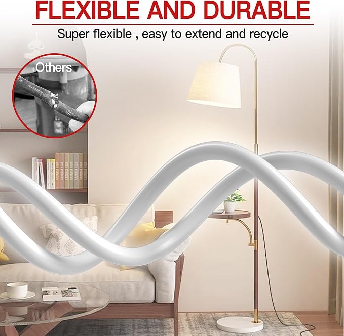 16/3 Short Extension Cord 4 FT, Indoor 3 Prong Power Cable, Suitable - Image 6
