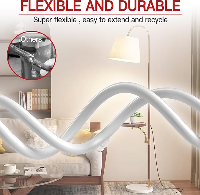 16/3 Short Extension Cord 8 FT 2 Pack, Indoor 3 Prong Power Cable, Suitable - Image 6