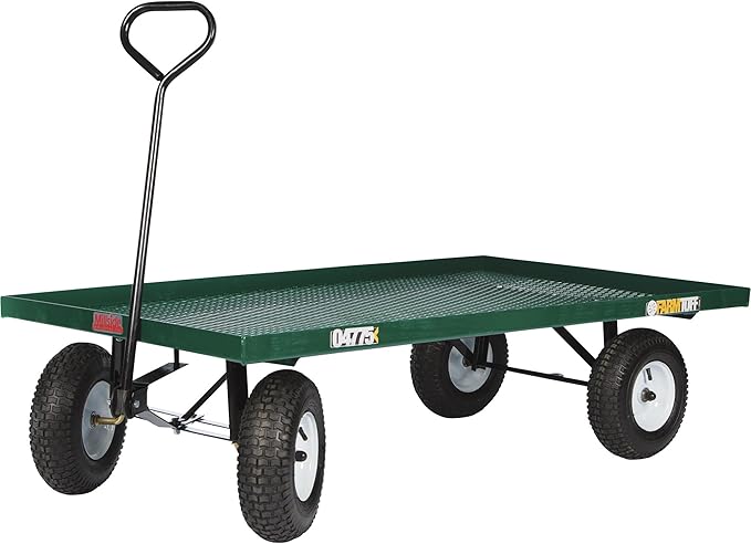 Millside Industries Steel Flatbed Garden Wagon - 800-Lb. Capacity, 60in.L x 36in.W, Model Number 04775