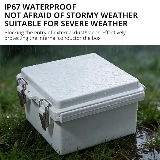 MAKERELE Small Electrical Junction Box Outdoor Weatherproof Gray Shell and IP67 - Image 5