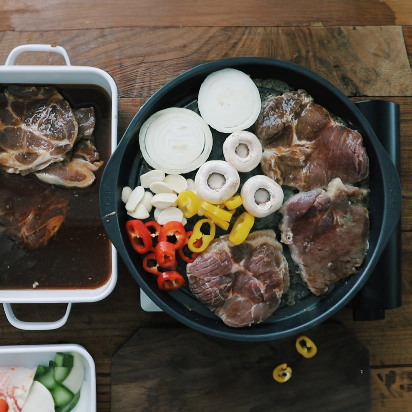 TECHEF - KBBQ Ultimate Set with Korean BBQ Grill Pan, Agni Portable Gas Stove Burner, Carrying Bag, 4 pack Butane Gas, Scissors, Made in Korea