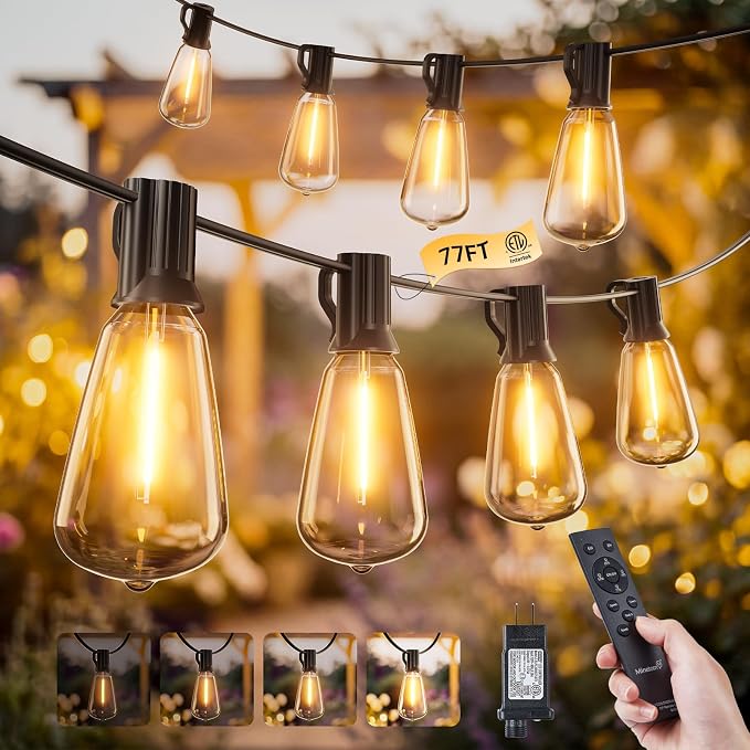 Minetom 77FT Outdoor String Lights by Minetom