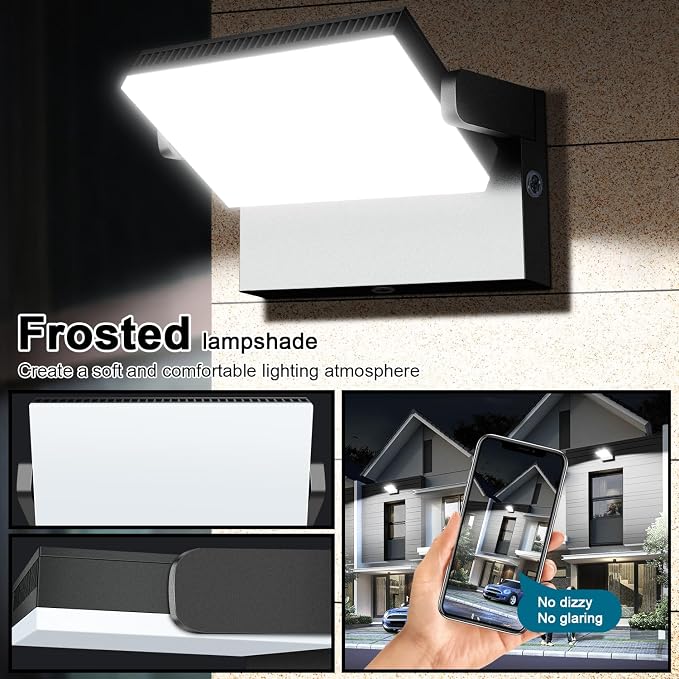 Modern Sleek LED Flood Light, 360° Rotatable 120W Commercial Wall Pack - Image 7