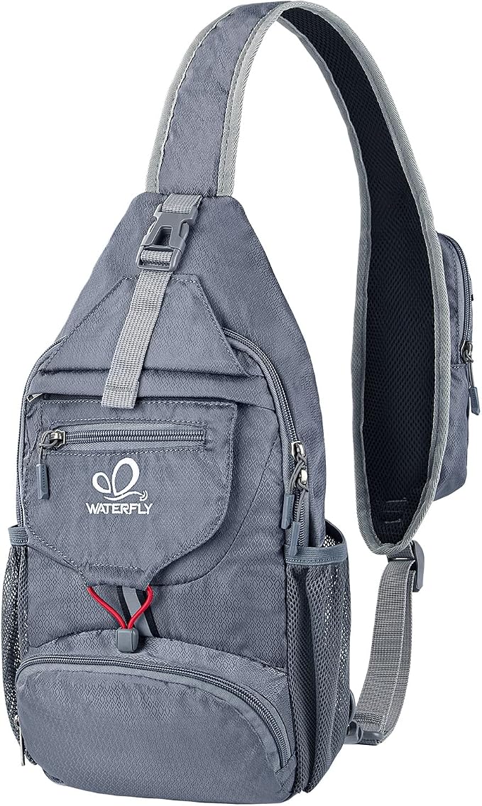 WATERFLY Packable Small Crossbody Sling Backpack Shoulder Chest Bag Daypack by Waterfly