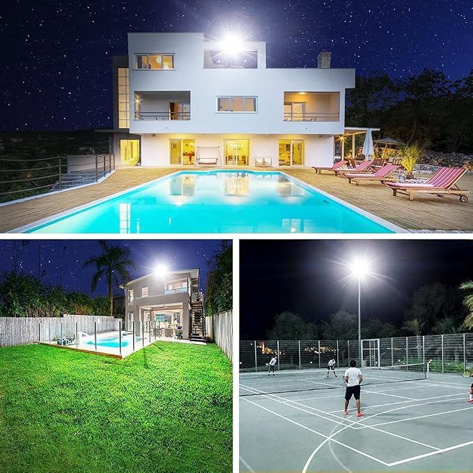 YANYCN 3 Pack 150W LED Flood Light Outdoor, Super Bright Exterior Security Light - Image 3