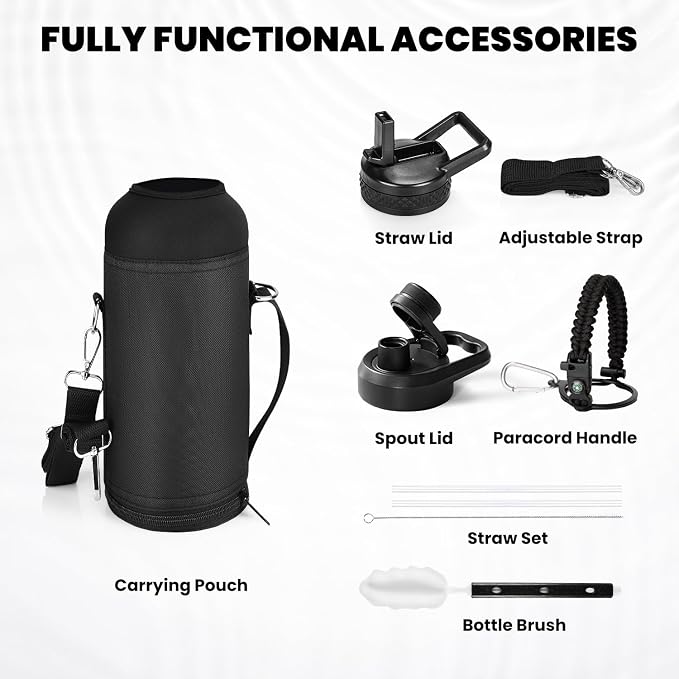 RAYMYLO Insulated Water Bottle 32 oz, Triple Wall Vacuum Stainless Steel - Image 6