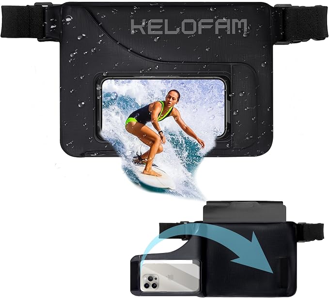 Waterproof bag Fanny Pack with Phone Case, Water proof Phone Pouch Dry Bag Keep by KELOFAMWaterproofPouchBag