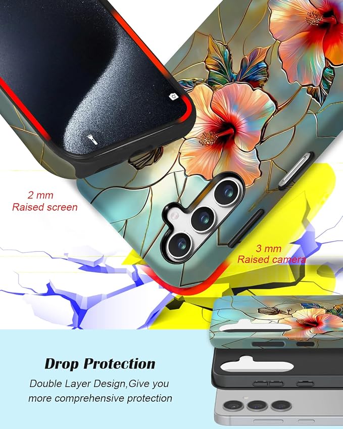 Compatible for Samsung Galaxy A57 5G Case, Dual Layer Heavy Duty 2 in 1 - Image 3