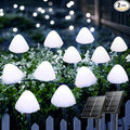 OZS 2PK 32LED 55FT Mushroom Solar Garden Lights Outdoor, Solar String Lights by OZS