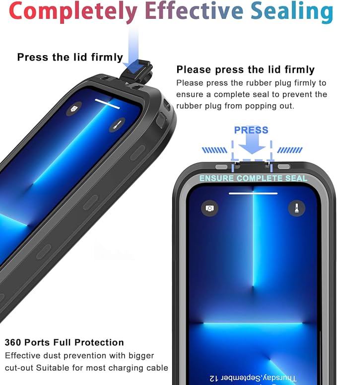 for iPhone 13 Pro Case Waterproof Shockproof Dustproof Full-Body Sturdy - Image 3