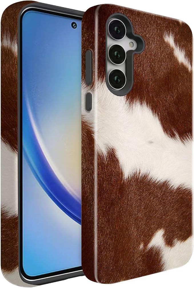Compatible for Samsung Galaxy S24 FE 5G Case, Dual Layer Heavy Duty 2 in 1 by BSMOSPER