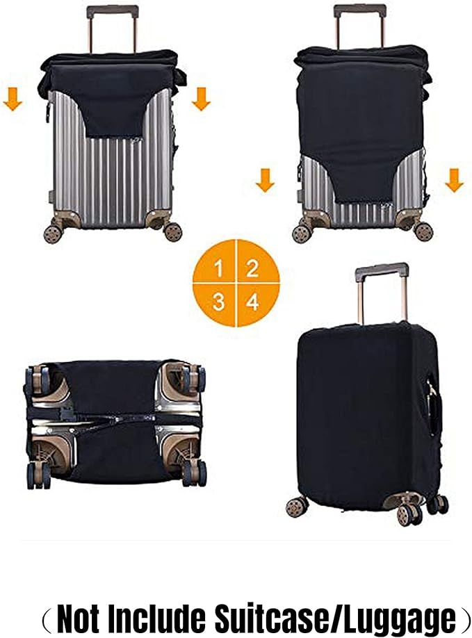 World Travel Luggage Covers and Luggage Tags Tsa Approved, Elastic Washable - Image 3