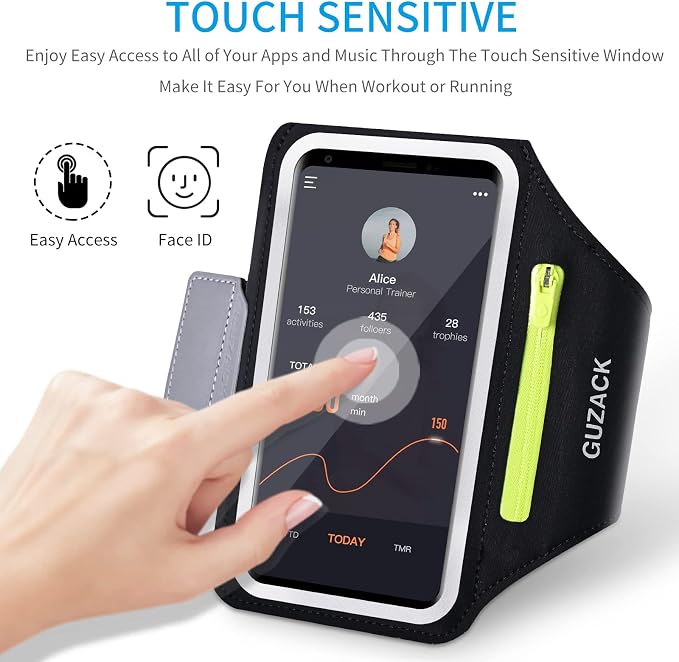 GUZACK Running Armband for iPhone 17 16 15 14 13 Pro Max, Galaxy S25 S24 S23 S22 - Image 4