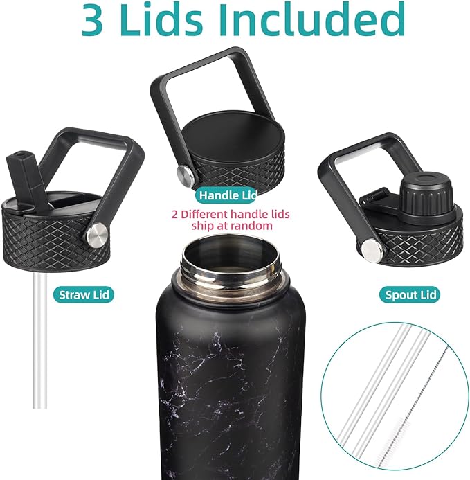 Konokyo 40oz Insulated Water Bottle Stainless Steel Sport Bottles - Image 3