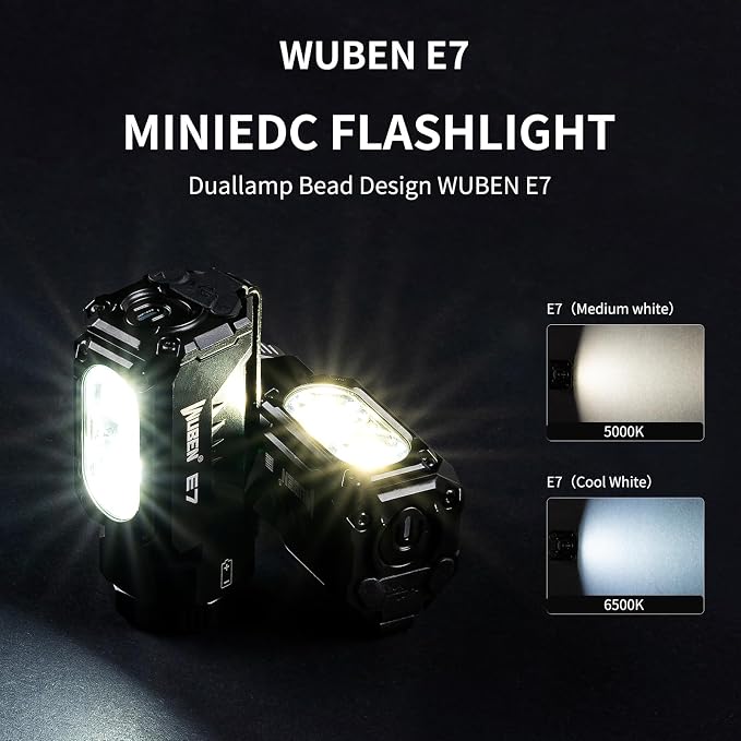 WUBEN E7 EDC Flashlight, 1800 Rechargeable Lumens Mini Flashlight, Super Bright - Image 3
