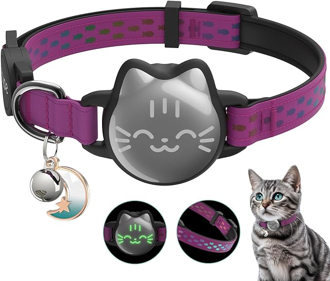 Waterproof Airtag 2nd & 1st Cat Collar, Breakaway Cat Airtag Collar by typecase
