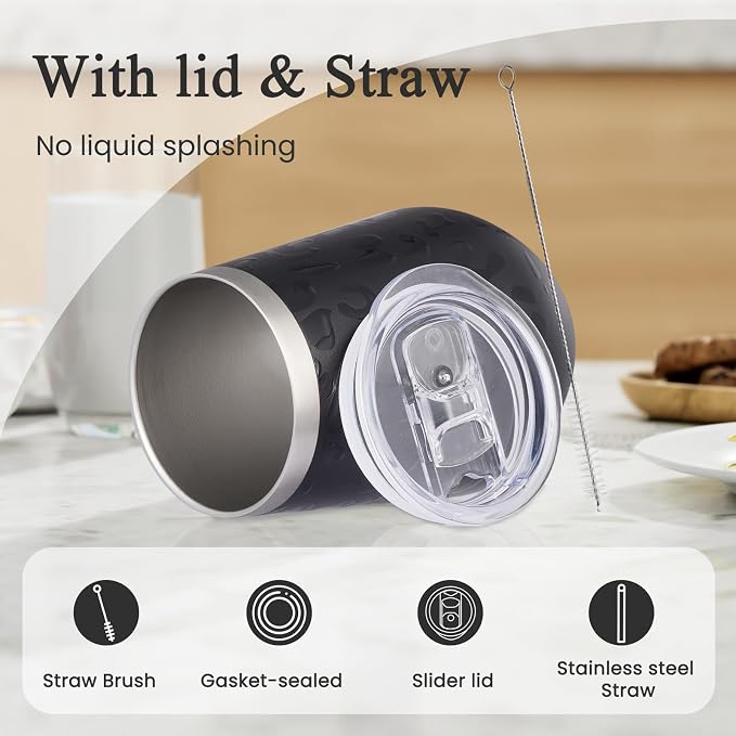MEWAY 12oz Insulated Wine Tumbler Set of 8 - Image 3