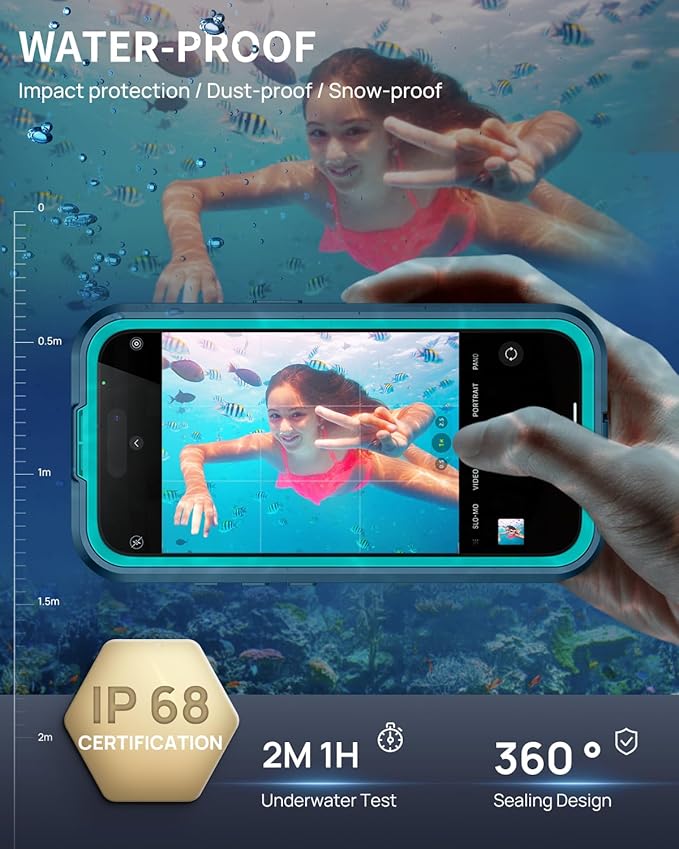 Lanhiem Magnetic for iPhone 16 Plus Case, IP68 Waterproof Dustproof Case - Image 2