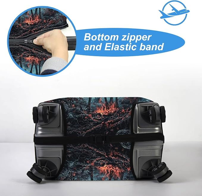 Luggage Cover Protector for 19-20 Inch Suitcases, TSA Approved Elastic Travel - Image 5
