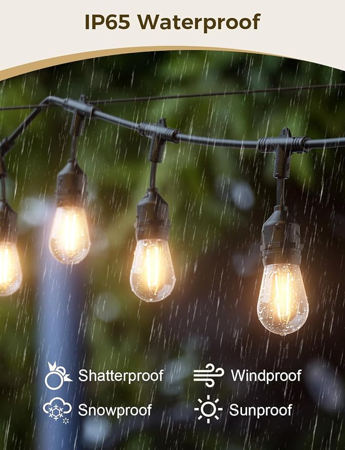 XMCOSY+ Outdoor String Lights, Smart Patio Lights 72.5Ft, APP WiFi Control - Image 6