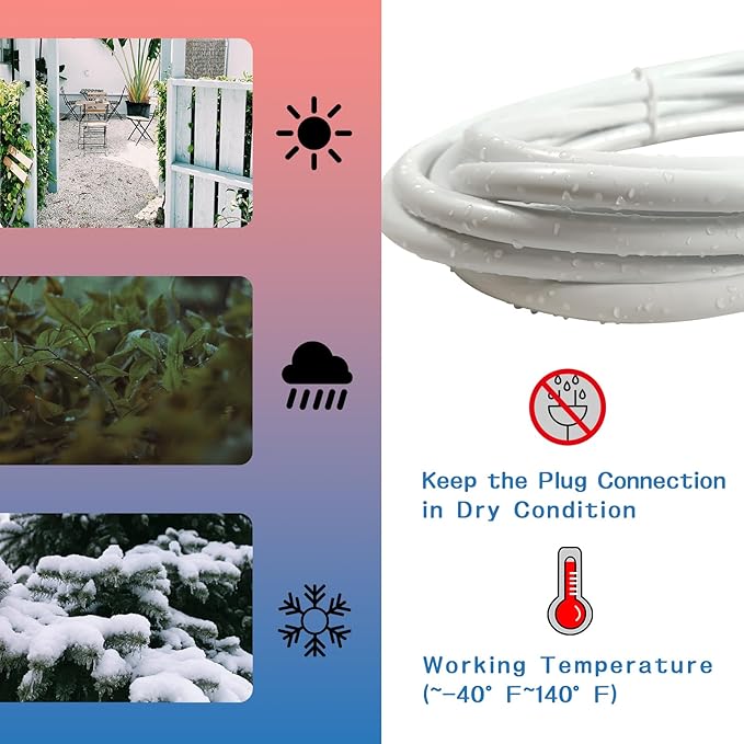 Indoor Outdoor Extension Cord 6 FT, 16/3 SJTW Weatherproof Grey Electrical Cords - Image 5