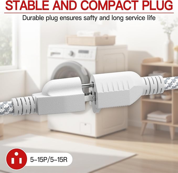 16/3 Braided Extension Cord 6 FT, Braided Extension Cord Flexible & Durable - Image 5