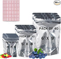BELLE KR® Mylar Bags for Food Storage- Pack Of 100 Resealable Mylar Ziplock Bag by BELLEKR