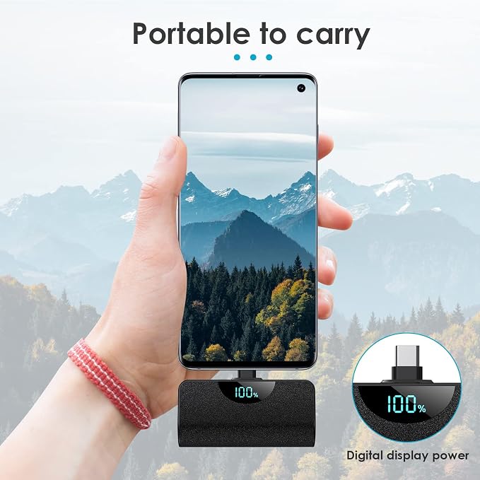Mini Portable Charger 5000mAh Power Bank, 15w PD USB C Cell Phone Portable Power - Image 2