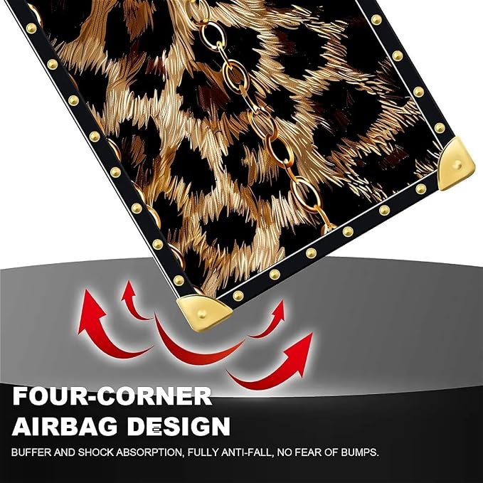 Compatible with iPhone 8 7 SE Case, Seamless Gold Chain Leopard Luxury Golden - Image 7