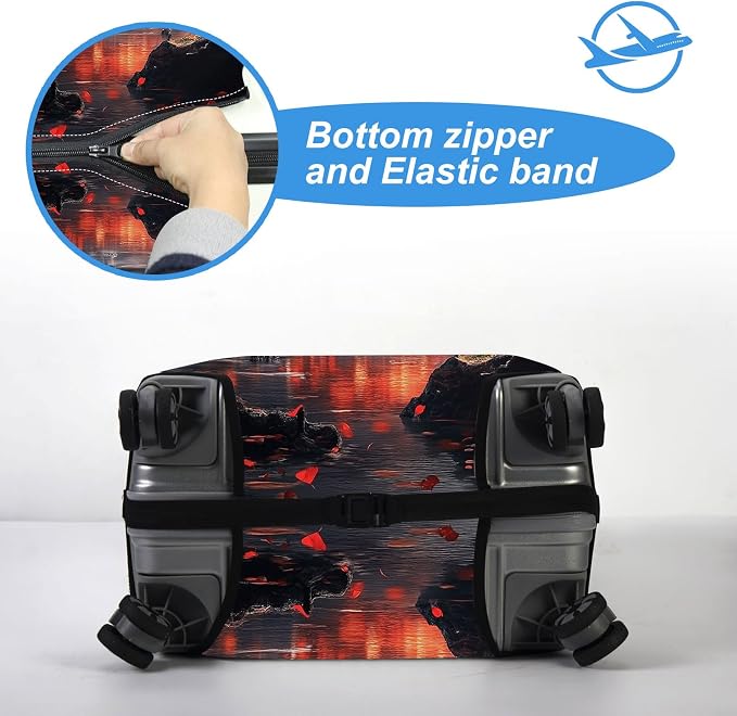Luggage Cover Protector for 19-20 Inch Suitcases, TSA Approved Elastic Travel - Image 5