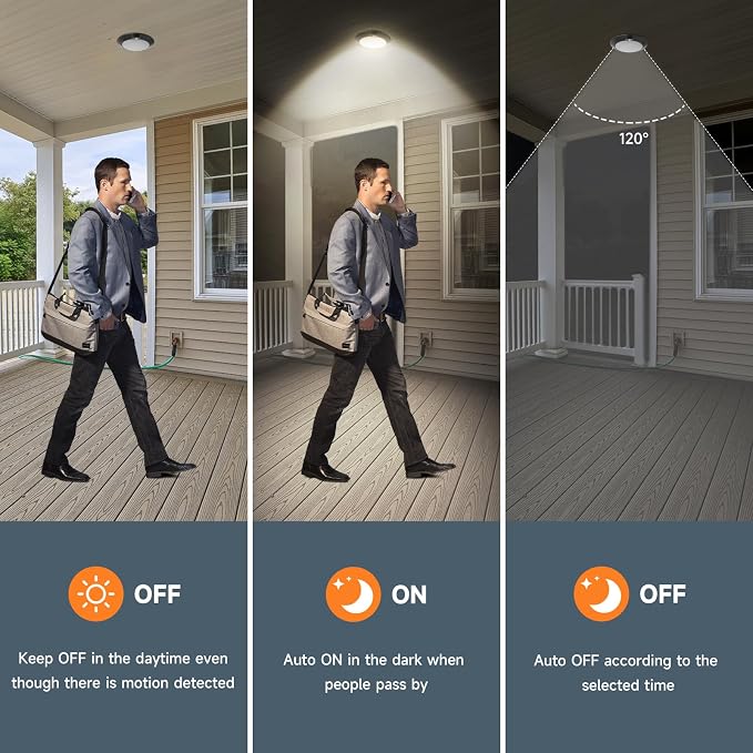 ECOELER Motion Sensor Ceiling Light, 3CCT Selectable Motion Detector Disk Lights - Image 5