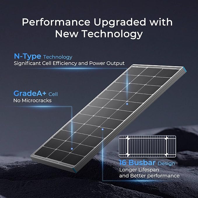 Renogy 4PCS N-Type 100 Watt Solar Panels 16BB, 12V 400W Solar Panel 25% - Image 6