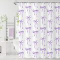 Purple Bow Shower Curtain, Lavender Modern Aesthetic Bowknot by Caheansi