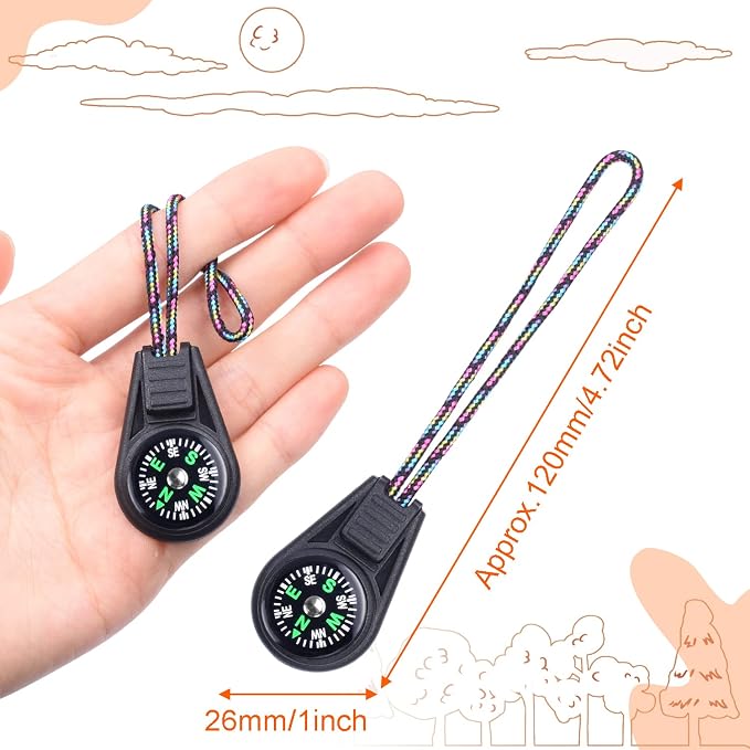 50 Pack Compass for Kids Mini Compasses Bulk Kids Toy Compass for Party - Image 4