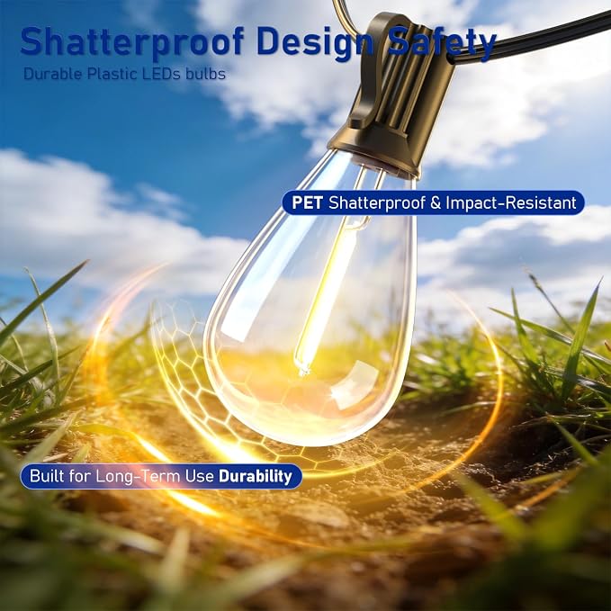 70FT LED Outdoor String Lights - Image 9
