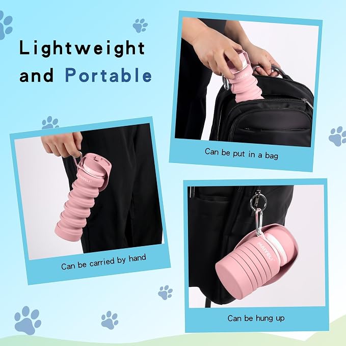 Portable Dog Water Bottle, Collapsible Silicone Dog Water Bottle - Image 10