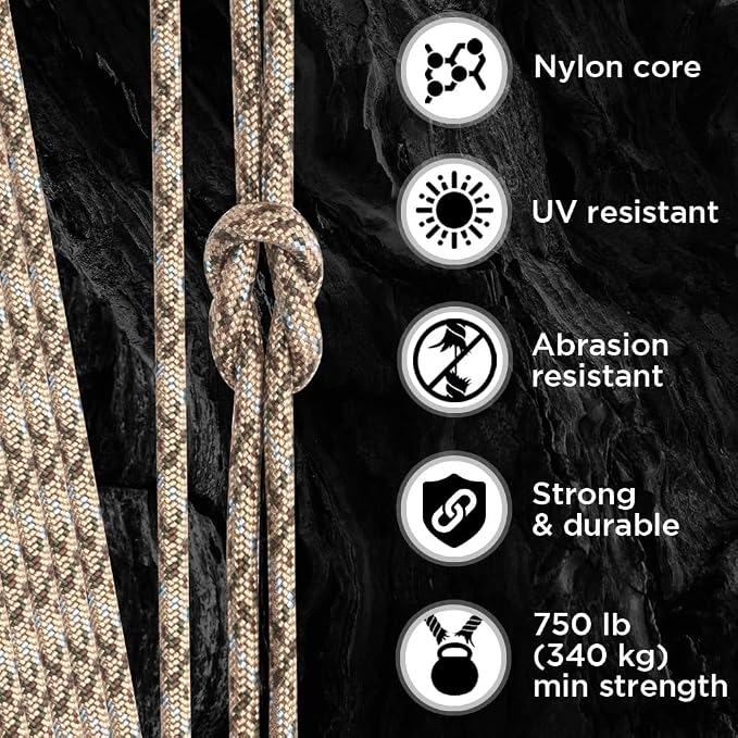 TECEUM 5/32" Paracord Rope 1000 – 1000ft / 200ft / 100ft / 50ft – Tactical - Image 3
