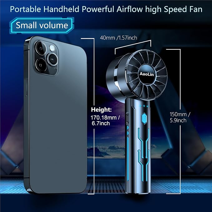 AaoLin 2pcs Portable Handheld Turbo Fan - Image 5