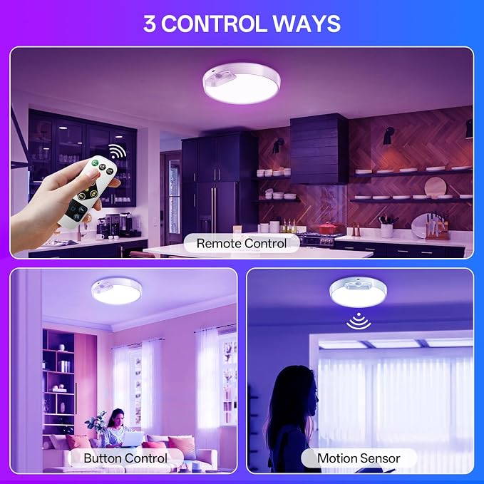 Homelist 2 Pack Rechargeable RGB Shower Light - Image 6