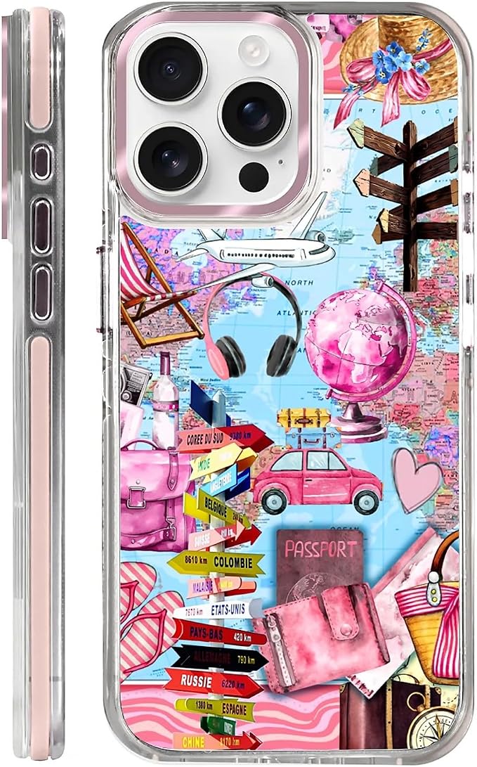 Case for iPhone 13 Pro, Cover Holiday Trip World Map Phone Case Design，for by Toulas