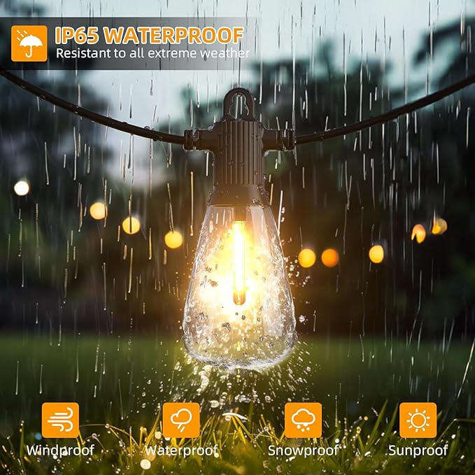 FOOMAN LED Outdoor String Lights, 240FT Outside Waterproof Patio Lights - Image 4