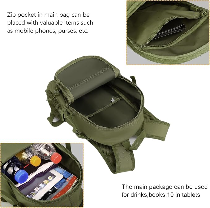 ArcEnCiel 10L/20L Mini X-Small Tactical Backpack MOLLE Daypack Gear Pack - Image 4