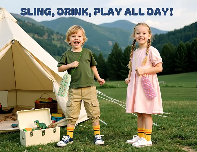 12 oz Kids Stainless Steel Water Bottle: 2-in-1 Straw Spout Lid, Easy Clean - Image 2
