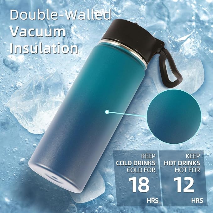 Volhoply 18oz Kids Insulated Water Bottle, Stainless Steel Water Bottles - Image 5