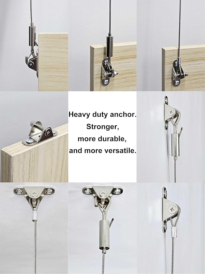 2 Sets Adjustable Hanging Wire Kit, Stainless Steel Multipurpose Suspension - Image 4