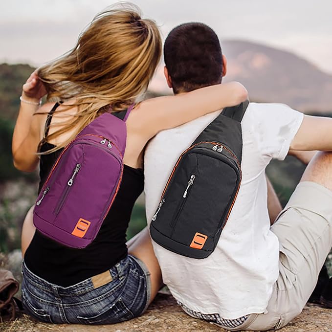 Peicees Small Sling Backpack Waterproof Unisex Shoulder Bag Chest Crossbody - Image 8