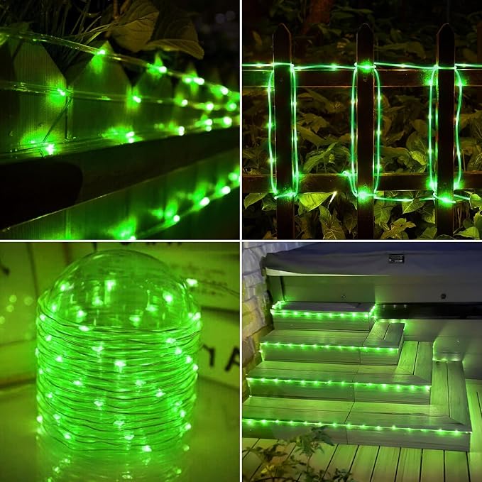 Solar Rope Lights, 33ft 100LED Solar String Lights, 8 Modes Waterproof Solar - Image 7