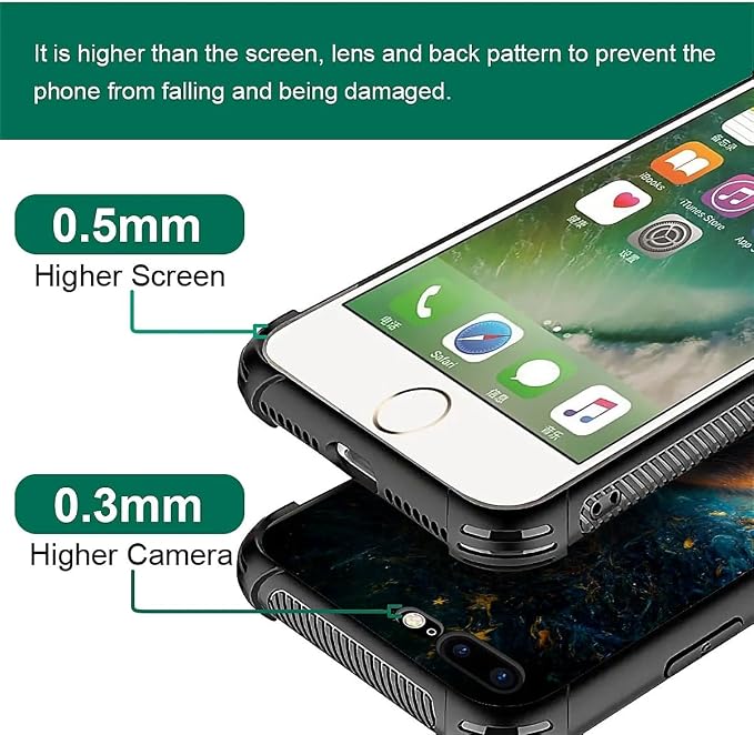for iPhone 7 Plus/8 Plus Case, Star Cave Hungry Wolf Pattern Graphic Design - Image 6